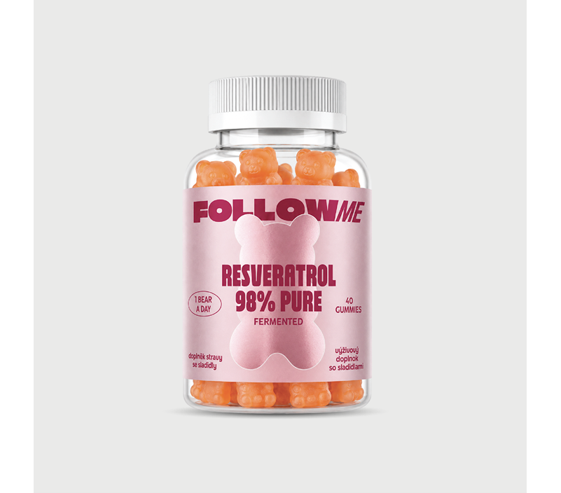RESVERATROL 98 % PURE NATURALLY FERMENTED 40 gummies  
